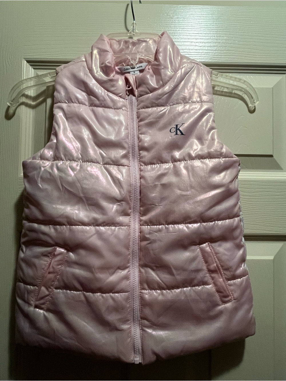 Calvin Klein Jeans Light Pink Quilted Puffer Vest